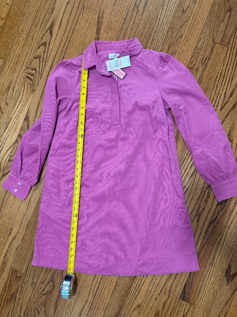 NWT Women's Vineyard Vines Pink Poplin Popover Dress, Size: XS - Picture 5 of 6